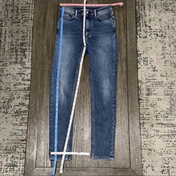 Acne Studio Peg Mid Blue Jeans - Picture 8 of 9